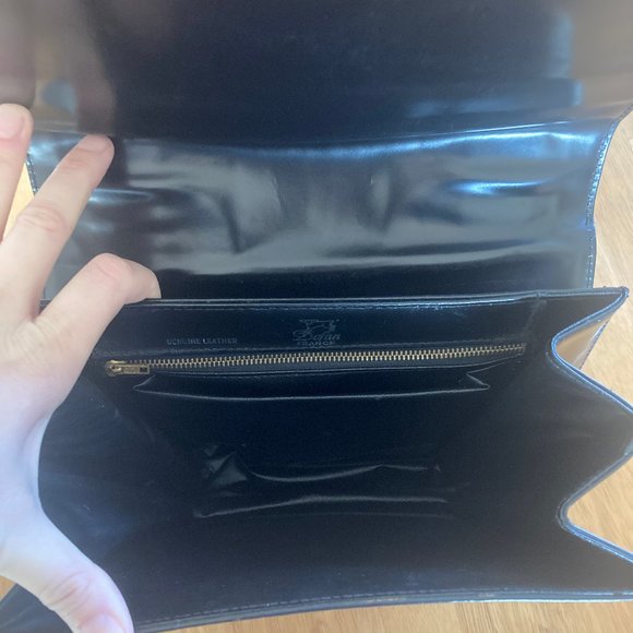 Vintage 1960's/70's  Dofan black leather purse- made in France - Picture 10 of 10